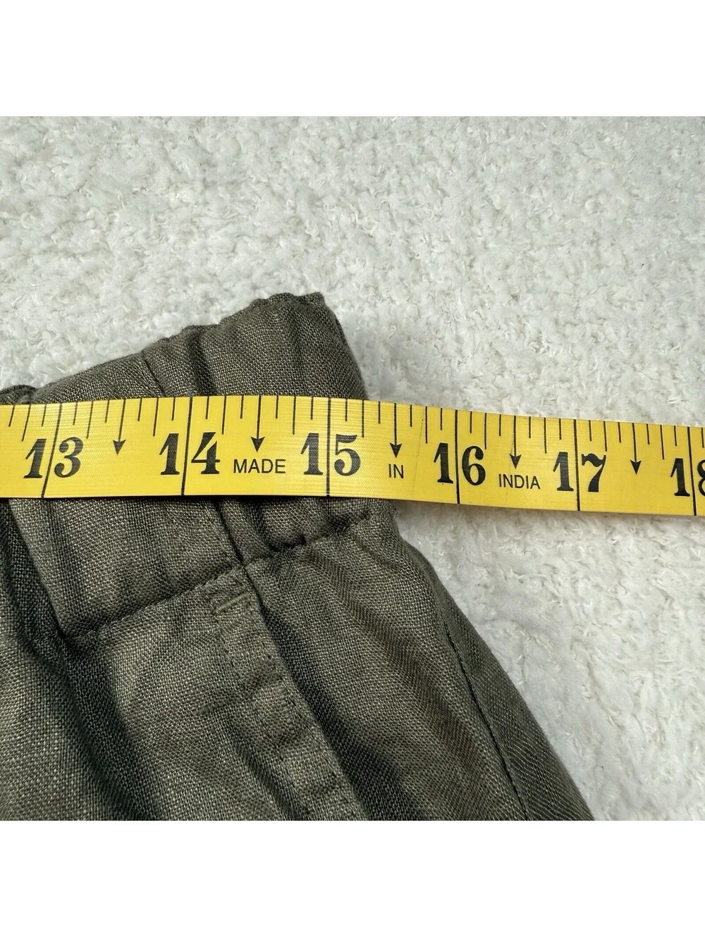 Quince 100% European Linen Pants Men’s M Bayberry Olive Elastic Waist